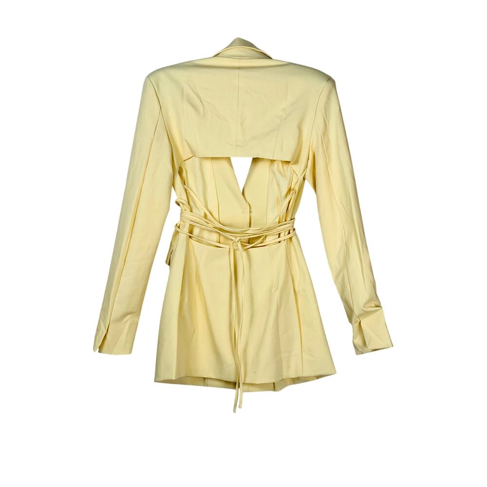 WeWoreWhat  Butter Yellow Cut Out Blazer S Trendy Statement - Picture 4 of 11